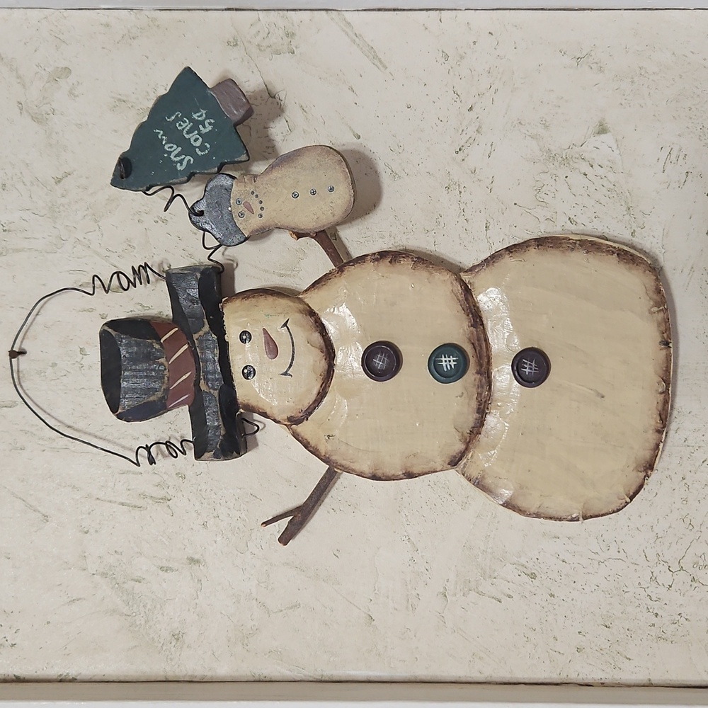 Rustic Snowman Wall Decor